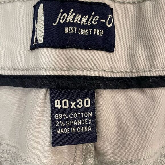 Johnnie-O “West Coast Prep” Men`s Chino Khaki Pants Sz 40x30 - Picture 5 of 7